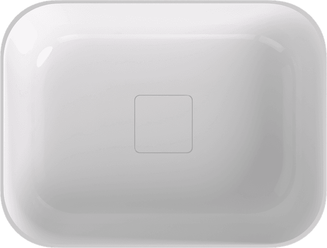 BANERA SQUARE umywalka kompozytowa nablatowa, 50x36cm, biały/beż mat