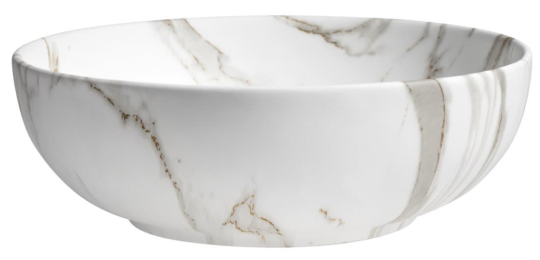 RONDANE umywalka ceramiczna nablatowa średnica 41cm, bianco carrara