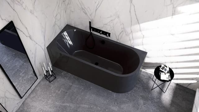 VIVA L MONOLITH wanna wolnostojąca przyścienna 170x75x60cm, szary