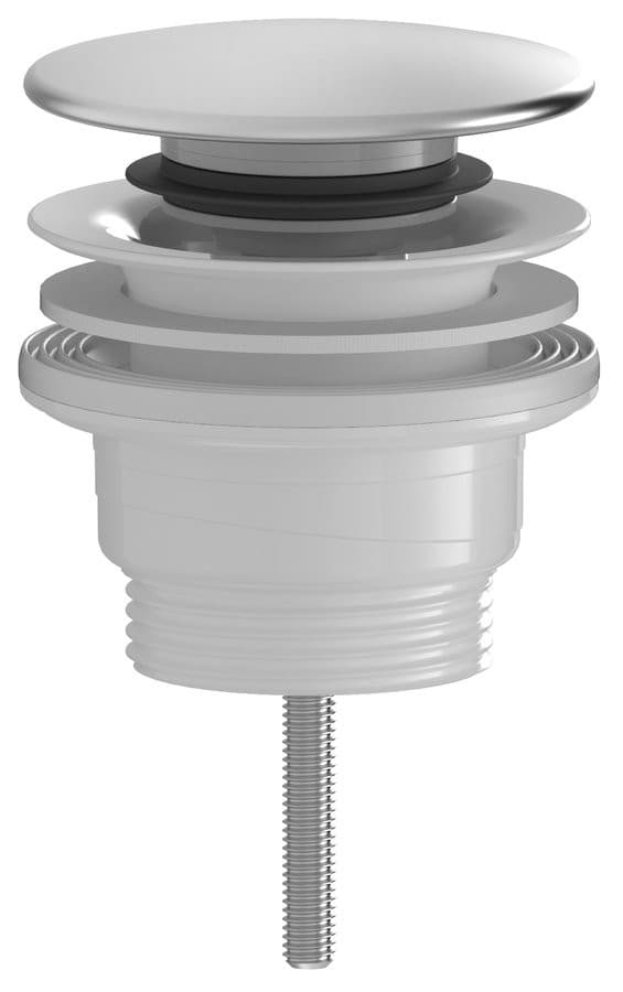 Korek umywalkowy 5/4“, klik-klak, duży grzybek, 4-45mm, ABS/stal nierdzewna