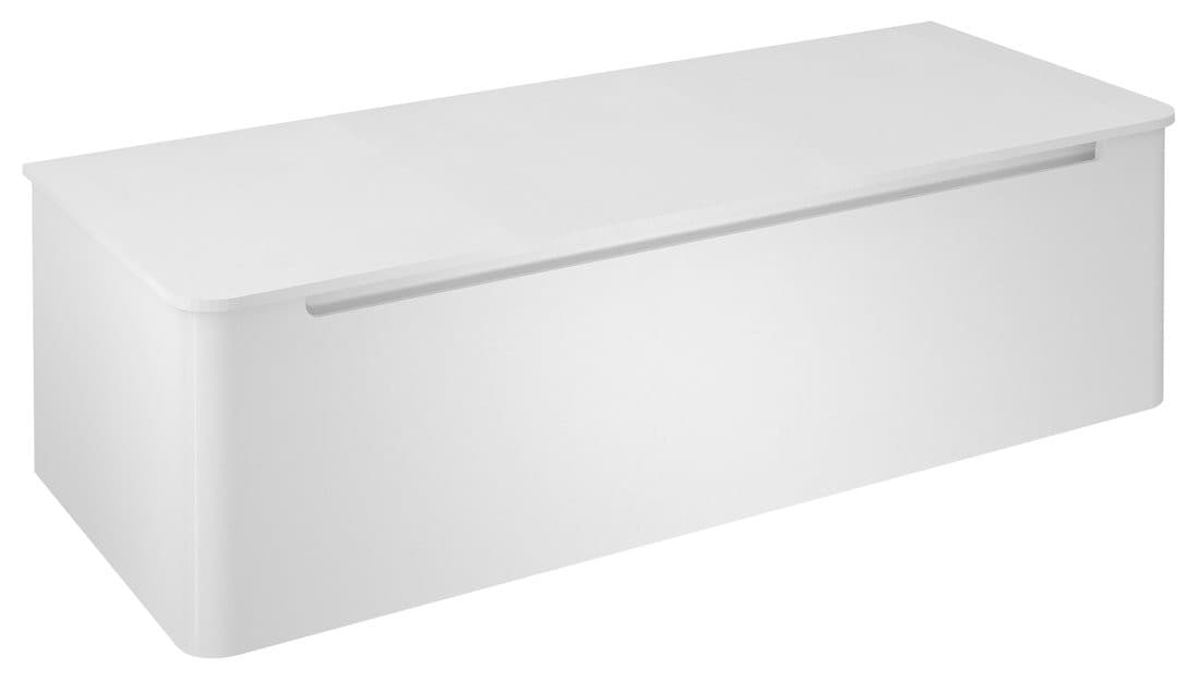 KERALA szafka pod umywalkę 120x35x47,5cm, 1 szuflada, biały połysk