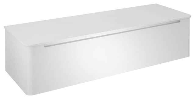KERALA szafka pod umywalkę 140x35x47,5cm, 1 szuflada, biały połysk