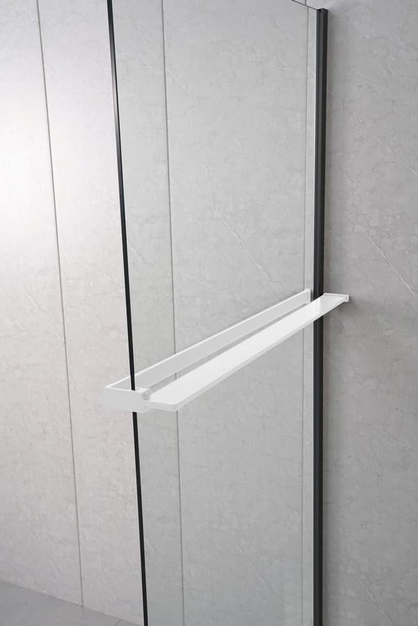 Półka skracana do kabin prysznicowych walk-in 60-140 cm, biały mat