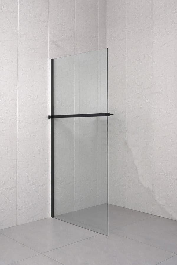 Półka skracana do kabin prysznicowych walk-in 60-140 cm, czarny mat