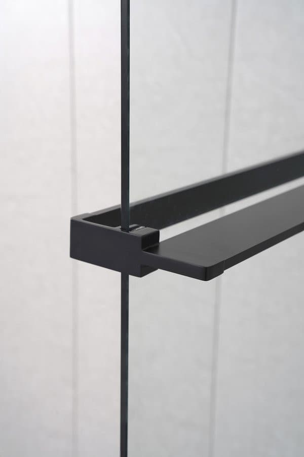 Półka skracana do kabin prysznicowych walk-in 60-140 cm, czarny mat