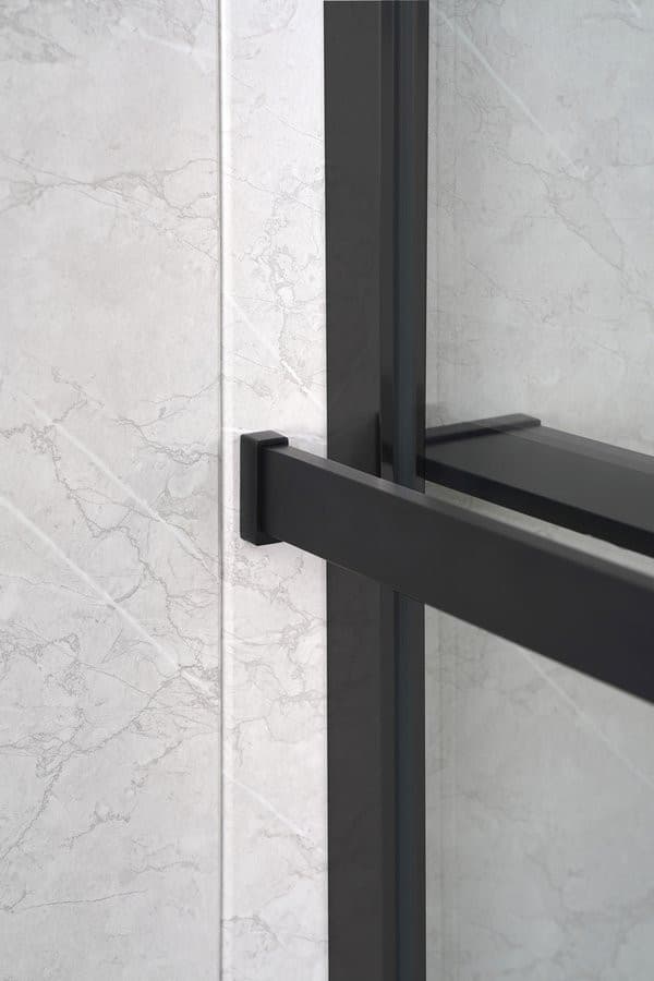 Półka skracana do kabin prysznicowych walk-in 60-140 cm, czarny mat