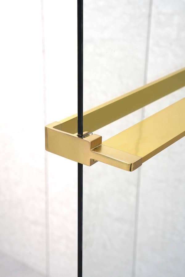 Półka skracana do kabin prysznicowych walk-in 60-140 cm, złoty mat