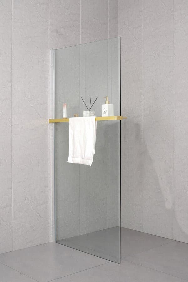Półka skracana do kabin prysznicowych walk-in 60-140 cm, złoty mat