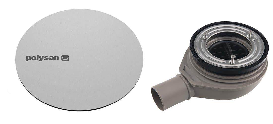 MIRAI syfon do brodzików, średnica 90mm, DN40, korek ze stali nierdzewnej