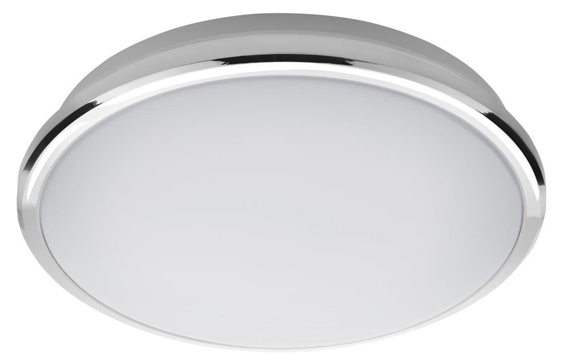 SILVER lampa sufitowa LED, średnica 29cm, 10W, 230V, 3000K/4000K/6500K, IP44, chrom