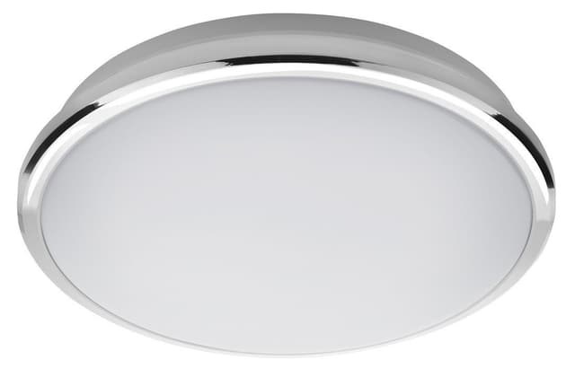 SILVER lampa sufitowa LED, średnica 29cm, 10W, 230V, 3000K/4000K/6500K, IP44, chrom