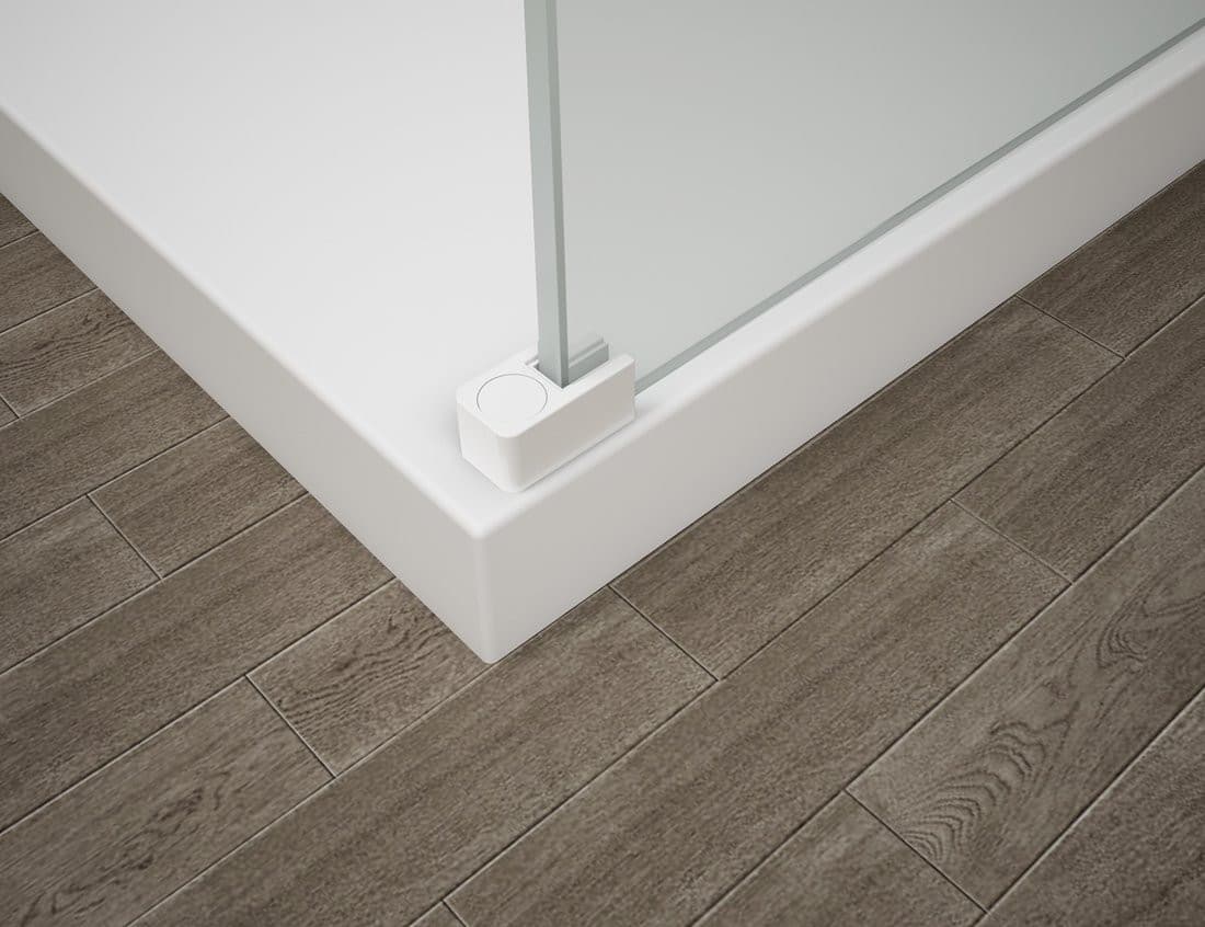 ESCA WHITE MATT jednoczęściowa kabina przysznicowa Walk-In, montaż przy ścianie, szkło czyste, 600 mm