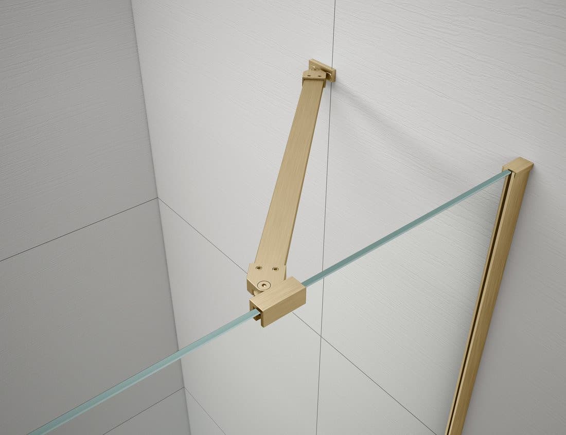 TRINITY GOLD MATT drzwi prysznicowe do wnęki 1000 mm, szkło czyste, lewe