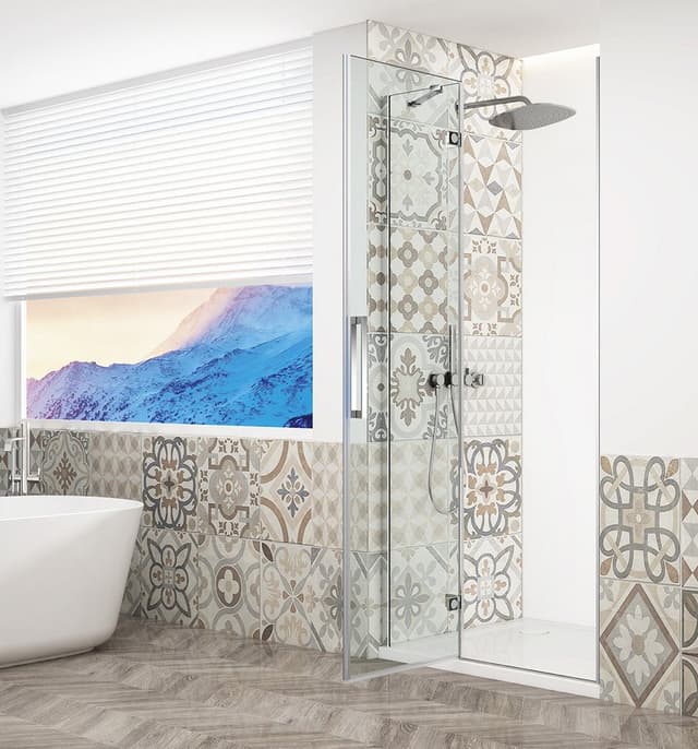 TRINITY CHROME drzwi prysznicowe do wnęki 1000 mm, szkło czyste, lewe