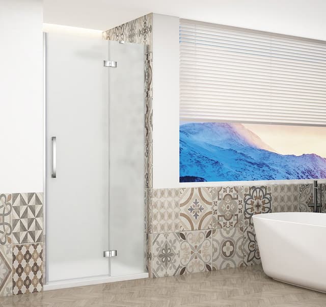 TRINITY CHROME drzwi prysznicowe do wnęki 1100 mm, szkło matowe, prawe