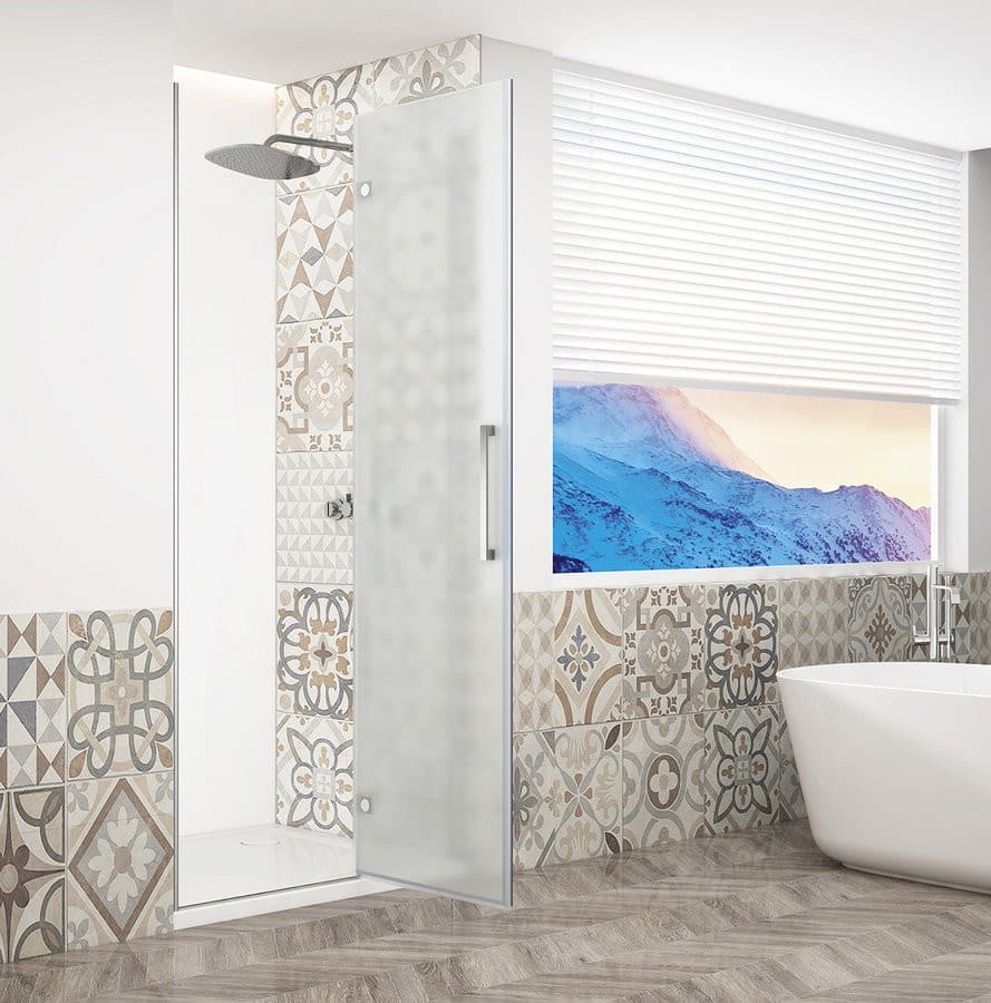 TRINITY CHROME drzwi prysznicowe do wnęki 1100 mm, szkło matowe, prawe