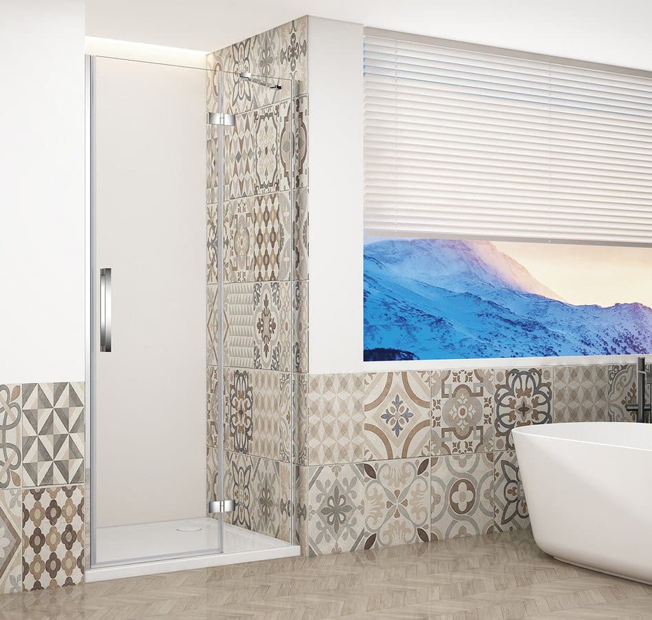 TRINITY CHROME drzwi prysznicowe do wnęki 1200 mm, szkło czyste, prawe