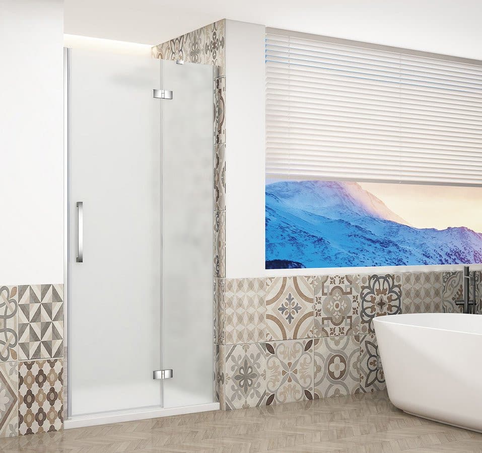 TRINITY CHROME drzwi prysznicowe do wnęki 800 mm, szkło matowe, prawe