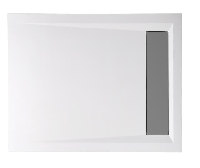 VARESA brodzik kompozytowy z maskownicą syfonu, 100x80cm, biały