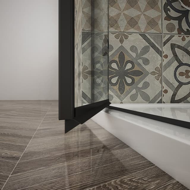 TRINITY BLACK kabina prysznicowa 1100x1100mm, wejście z rogu, szkło matowe