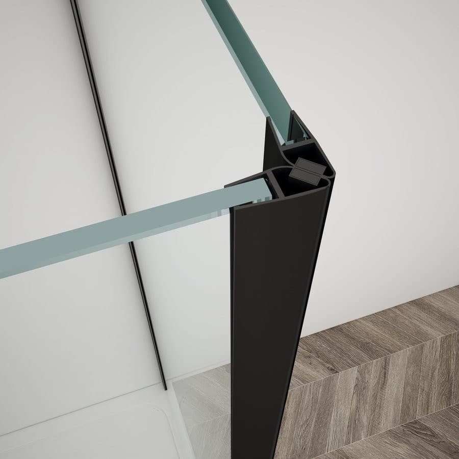 TRINITY BLACK kabina prysznicowa 1000x800mm, wejście z rogu, szkło matowe