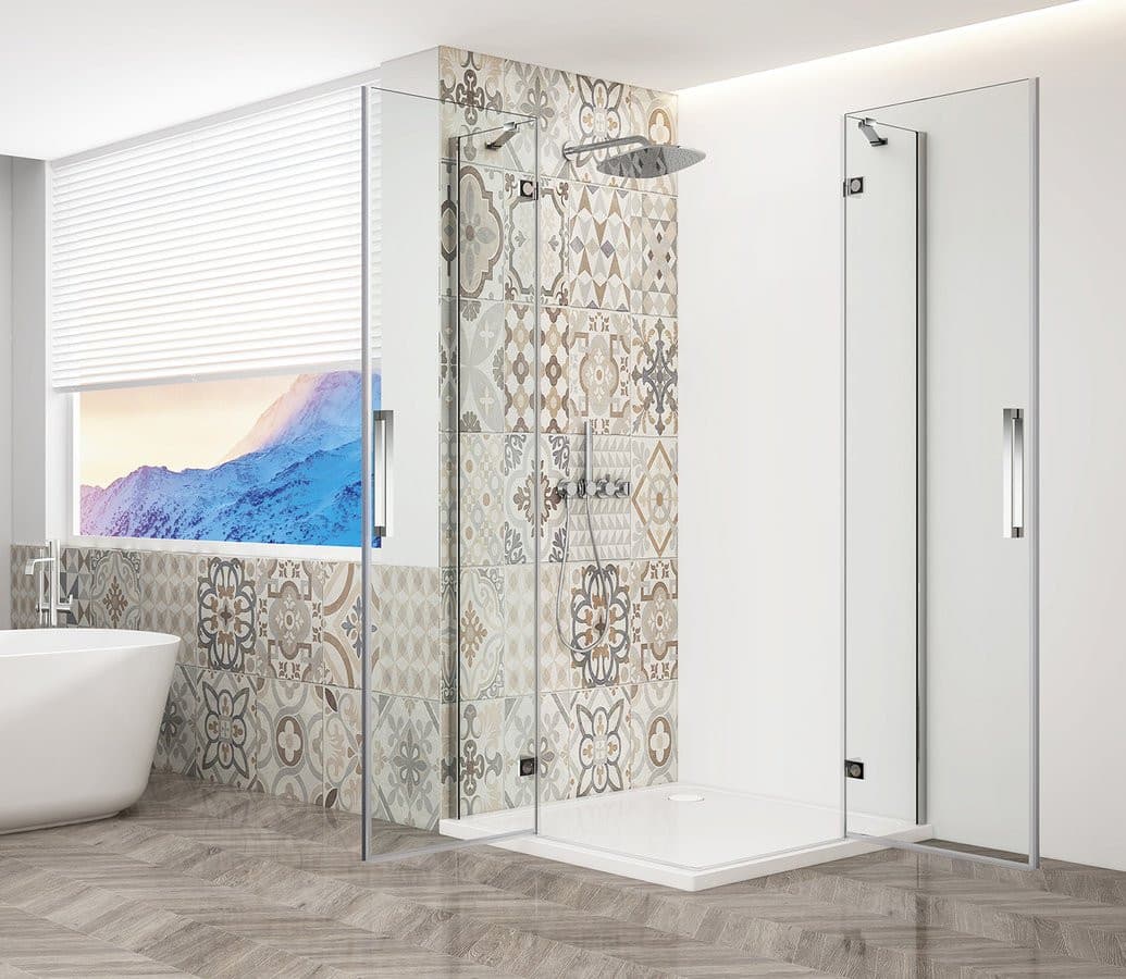 TRINITY CHROME kabina prysznicowa 800x800mm, wejście z rogu, szkło czyste