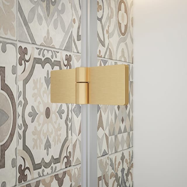 TRINITY GOLD MATT kabina prysznicowa 900x800mm, wejście z rogu, szkło matowe