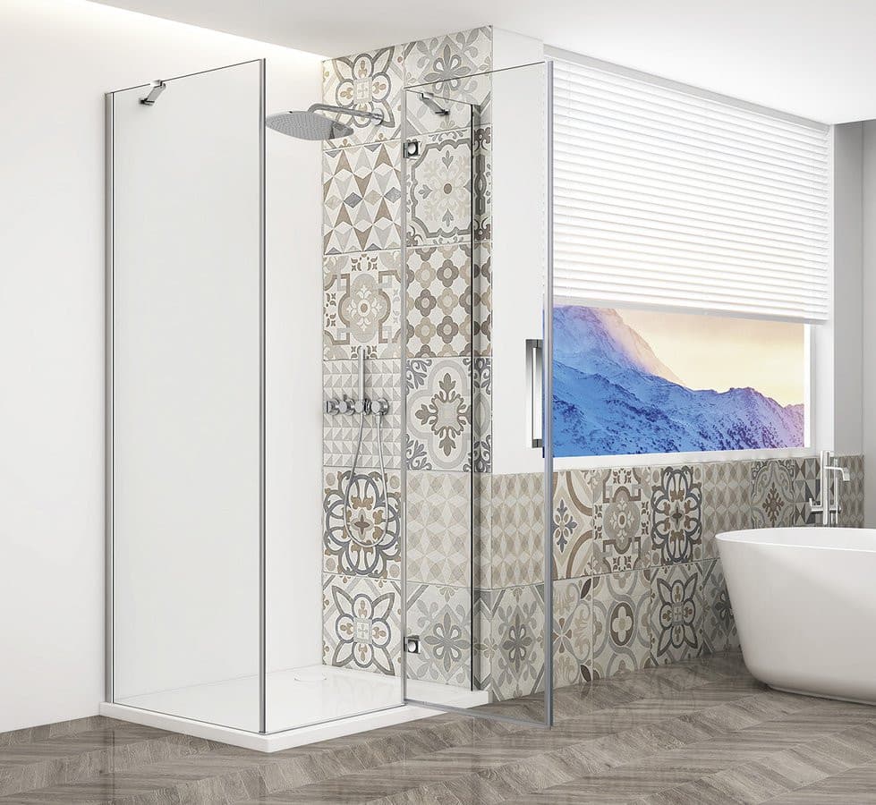 TRINITY CHROME kabina prysznicowa 900x900mm, szkło czyste, prawe