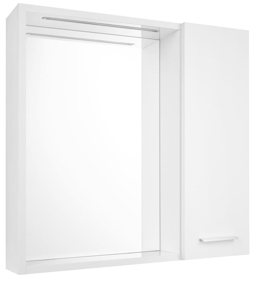 ZOJA/KERAMIA FRESH STRIP szafka z lustrem i oświetleniem LED, 60x60x14cm, prawa, biały