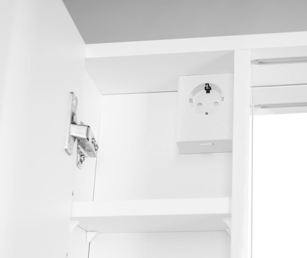 ZOJA/KERAMIA FRESH STRIP szafka z lustrem i oświetleniem LED, 60x60x14cm, lewa, biały