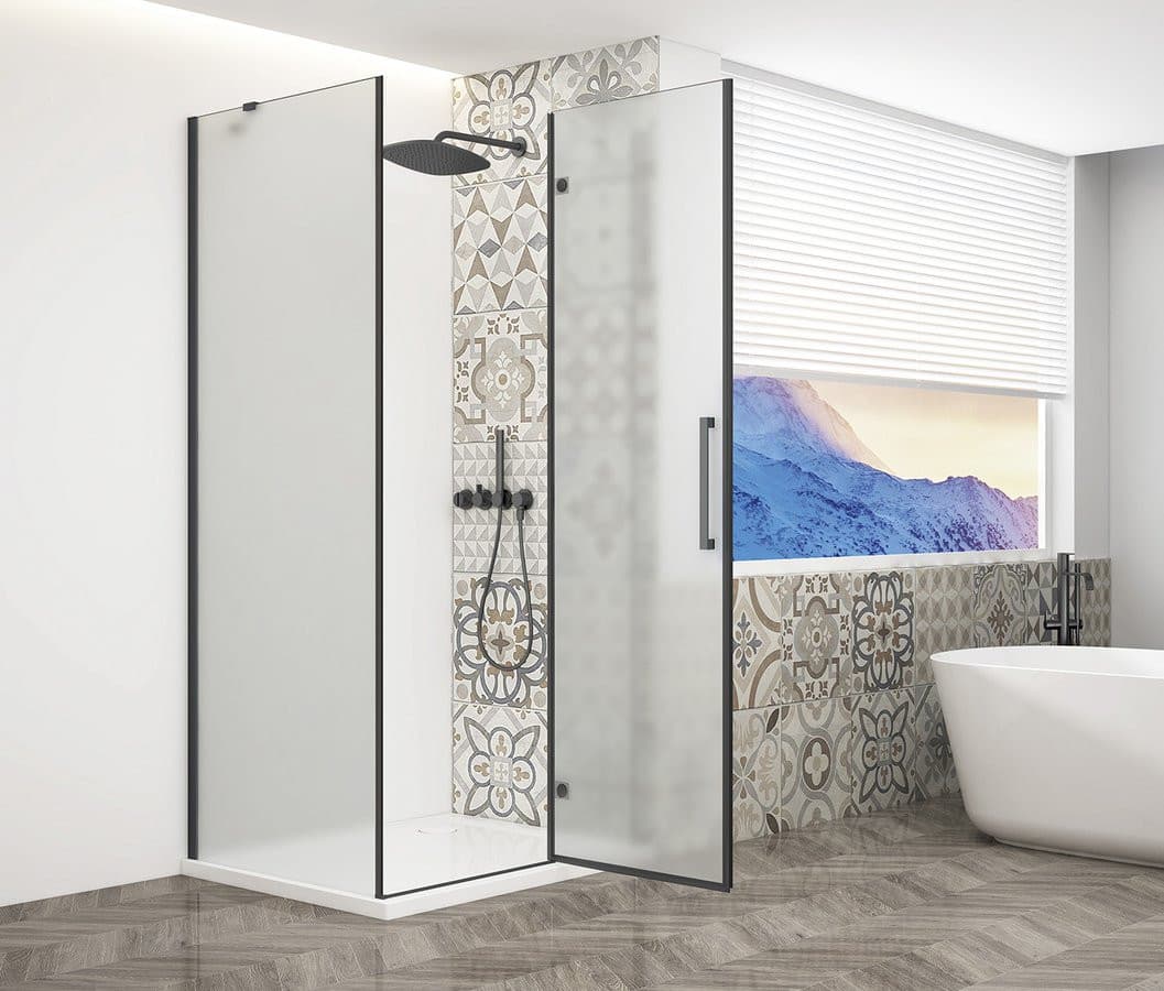 TRINITY BLACK kabina prysznicowa 800x1200mm, szkło matowe, prawe