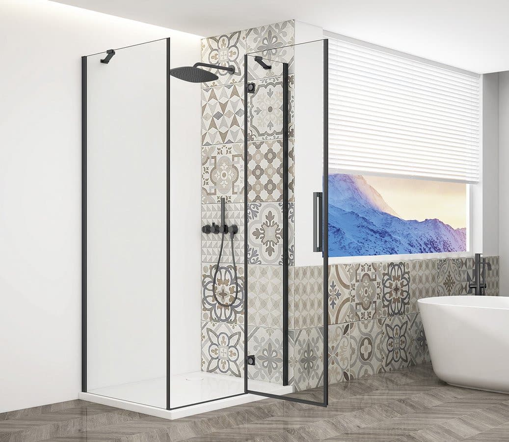 TRINITY BLACK kabina prysznicowa 1000x800mm, szkło czyste, prawe