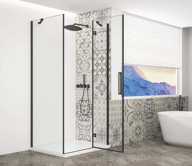TRINITY BLACK kabina prysznicowa 1100x800mm, szkło czyste, prawe