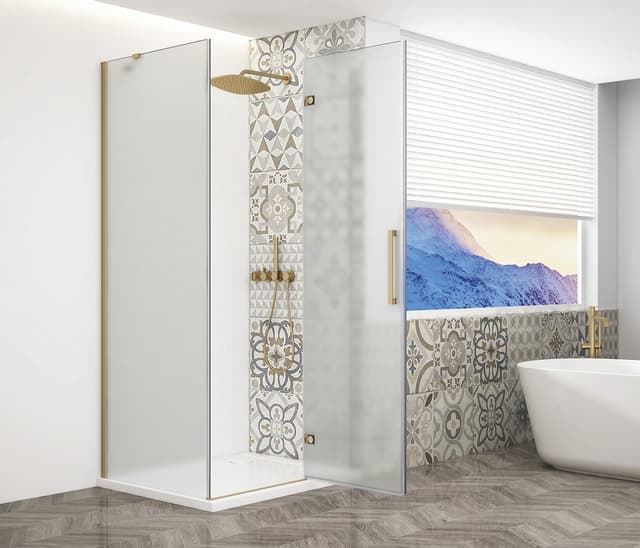 TRINITY GOLD MATT kabina prysznicowa 900x800mm, szkło matowe, prawe