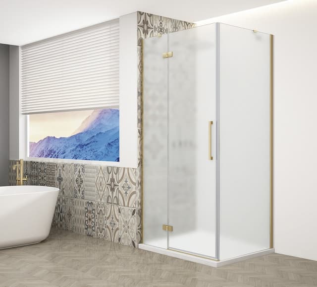 TRINITY GOLD MATT kabina prysznicowa 1000x900mm, szkło matowe, lewe