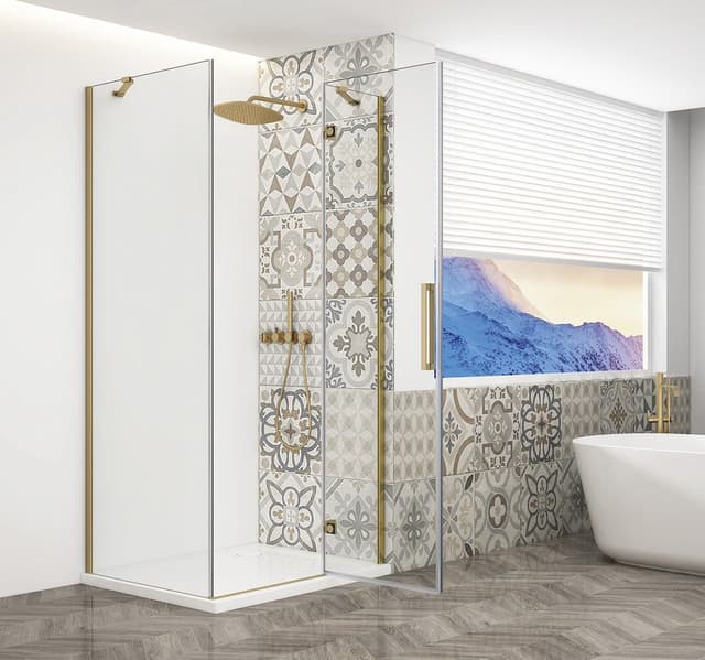 TRINITY GOLD MATT kabina prysznicowa 1200x900mm, szkło czyste, prawe