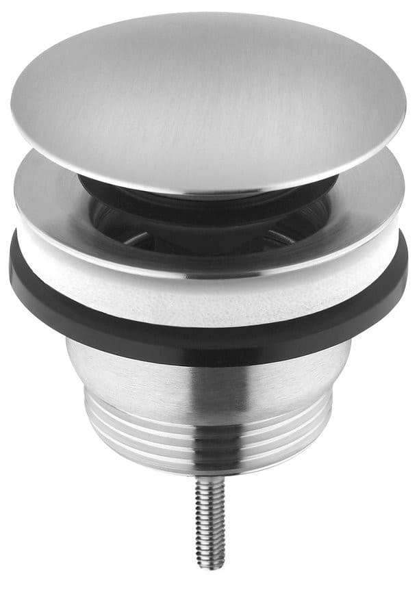 MINIMAL odpływ umywalkowy 5/4”, uniwersalny, duży korek, stal nierdzewna mat