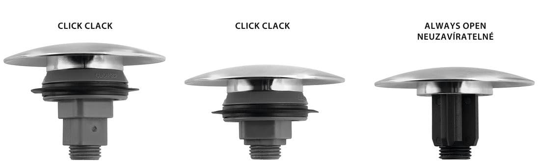 MINIMAL odpływ umywalkowy 5/4”, uniwersalny, duży korek, stal nierdzewna mat