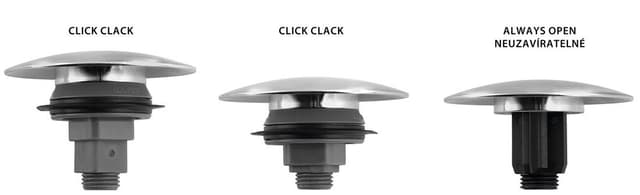 MINIMAL odpływ umywalkowy 5/4”, uniwersalny, duży korek, stal nierdzewna mat