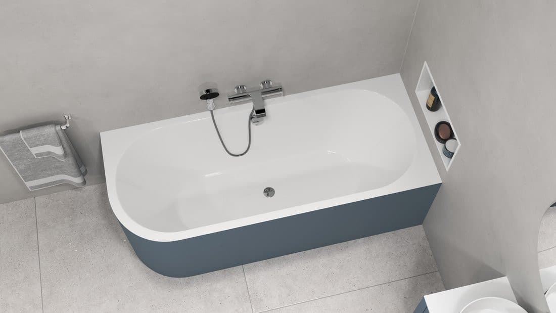 VIVA R MONOLITH wanna wolnostojąca przyścienna 180x75x60cm, biały/siena