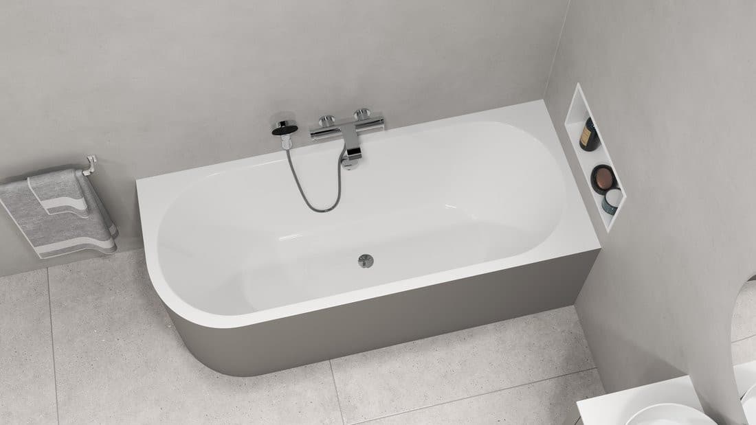 VIVA R MONOLITH wanna wolnostojąca przyścienna 180x75x60cm, biały/agila