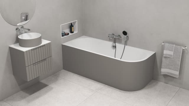 VIVA L MONOLITH wanna wolnostojąca przyścienna 170x75x60cm, biały/agila