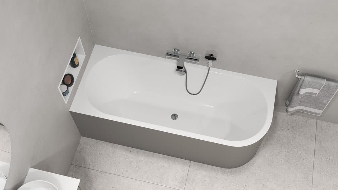 VIVA L MONOLITH wanna wolnostojąca przyścienna 170x75x60cm, biały/agila