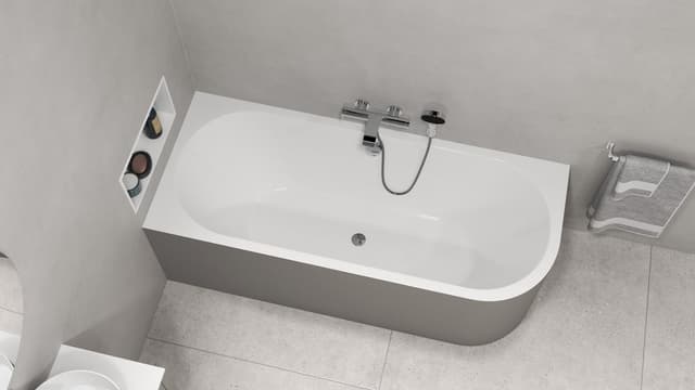 VIVA L MONOLITH wanna wolnostojąca przyścienna 170x75x60cm, biały/agila