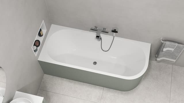 VIVA L MONOLITH wanna wolnostojąca przyścienna 170x75x60cm, biały/verde