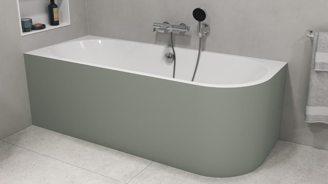 VIVA L MONOLITH wanna wolnostojąca przyścienna 170x75x60cm, biały/verde