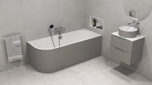 VIVA R MONOLITH wanna wolnostojąca przyścienna 170x75x60cm, biały/agila