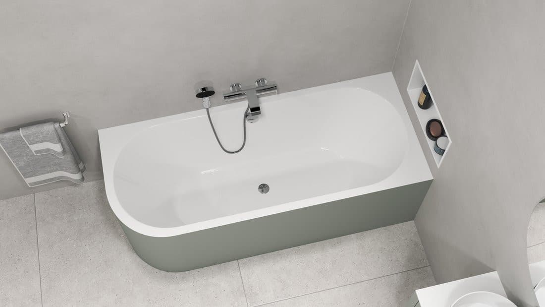 VIVA R MONOLITH wanna wolnostojąca przyścienna 170x75x60cm, biały/verde