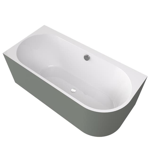 ASTRA L MONOLITH wanna wolnostojąca przyścienna 160x75x60cm, biały/verde