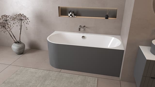 ASTRA R MONOLITH wanna wolnostojąca przyścienna 160x75x60cm, biały/carina